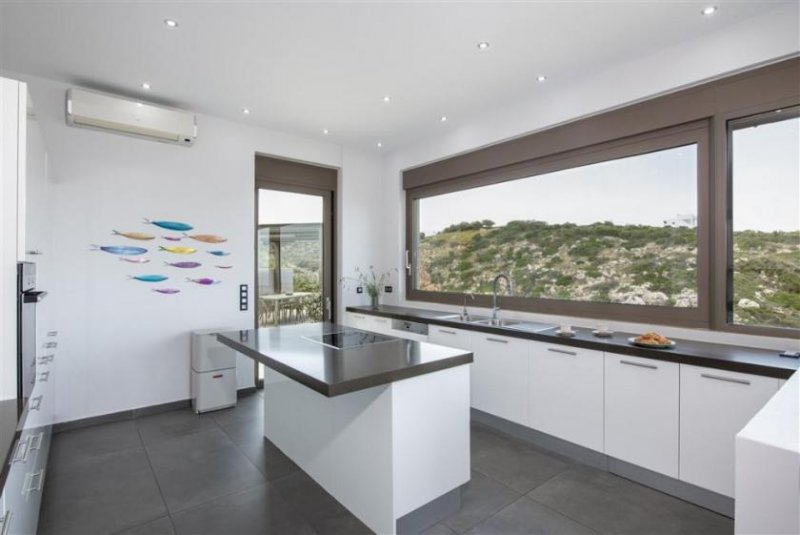 Kokkino Chorio Kreta, Kokkino Chorio: Traumvilla mit makelloser Aussicht mit einer privaten Bucht zu verkaufen Haus kaufen